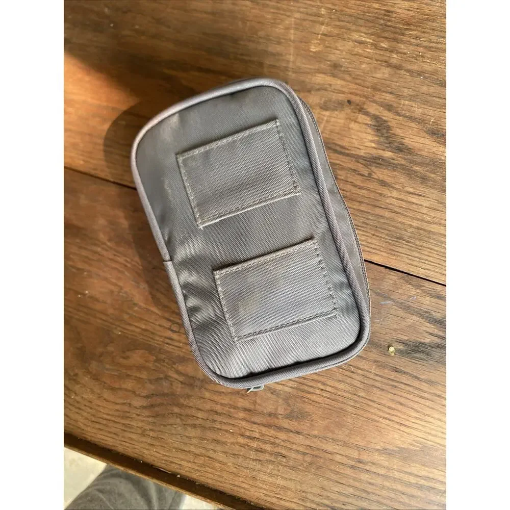 Vintage Lufthansa Airlines Amenity Kit - Gray Nylon Clamshell-style